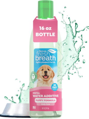 TropiClean Fresh Breath Wasserzusatz für Welpen, Zahnreinigung und Atemerfrischerlösung