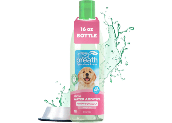 TropiClean Fresh Breath Wasserzusatz für Welpen, Zahnreinigung und Atemerfrischerlösung